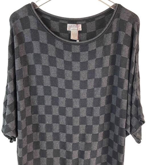 M.S.S.P. Max Studio Specialty Products Black & Gray Sweater Dress Size Large - Picture 2 of 8
